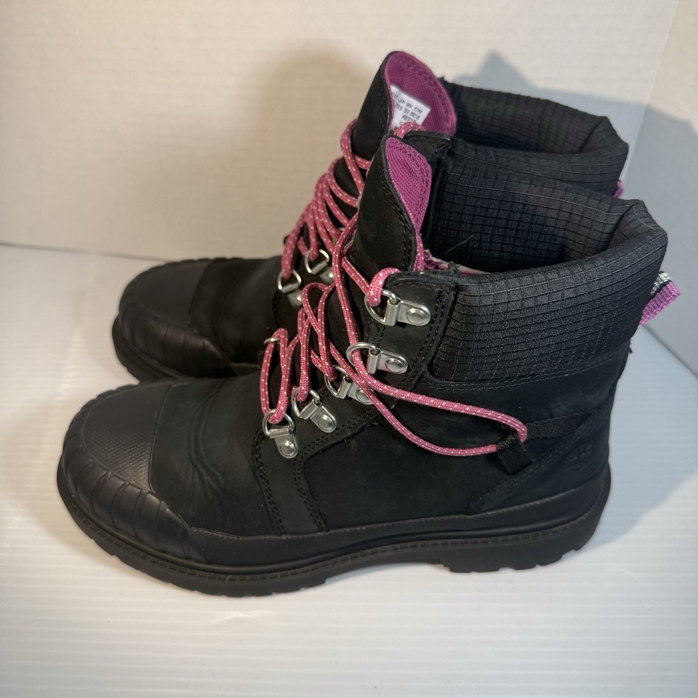 Timberland Outdoors HERITAGE LITE 6IN Boots Waterproof Black Women Sz 6.5 EUC - Picture 2 of 13